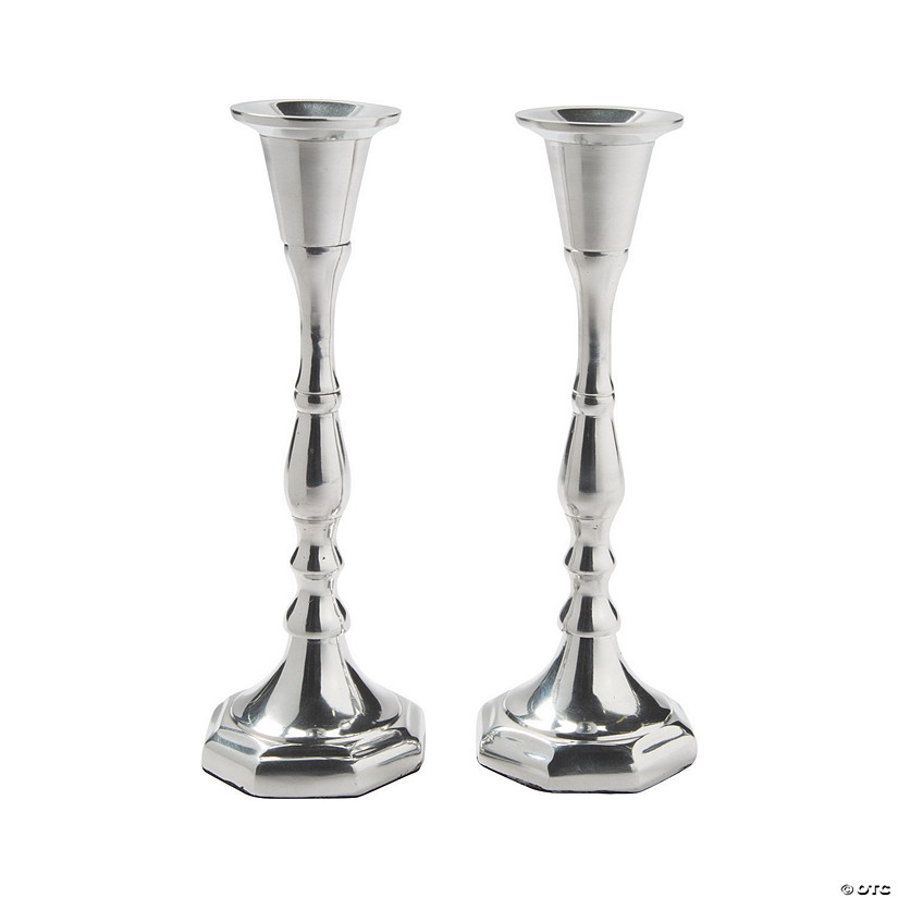 Silver Candle Holder Set 2 Pc. Oriental Trading