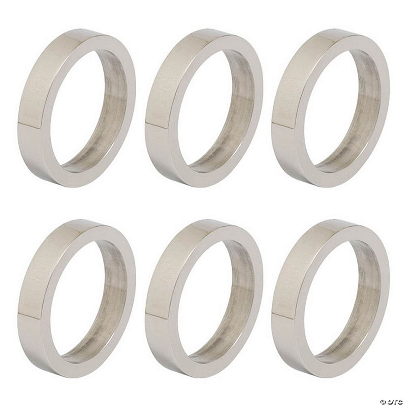 Silver Circle Napkin Ring (Set Of 6) Image