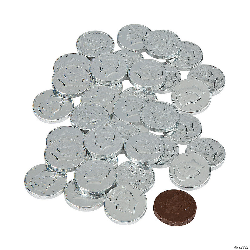 Silver Coins Chocolate Candy