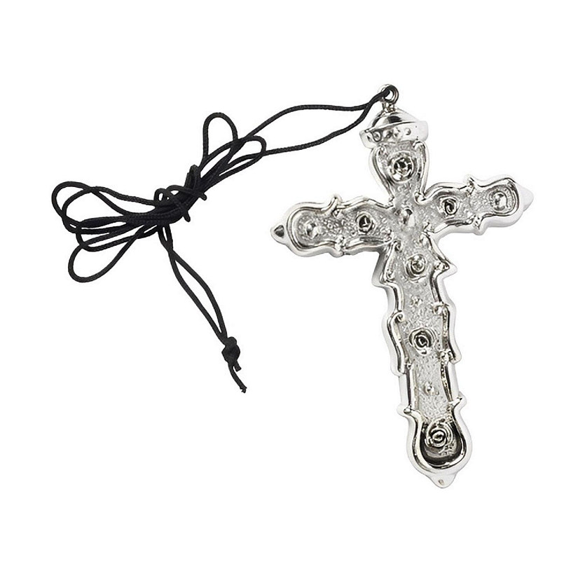 Silver Cross Necklace Costume Accessory Image
