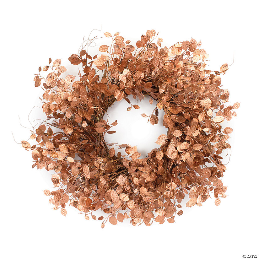 Silver Dollar Wreath 28"D Oriental Trading
