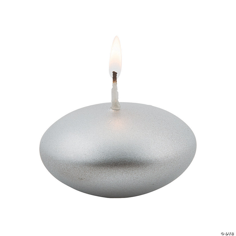 Silver Floating Candles - 12 Pc. Image