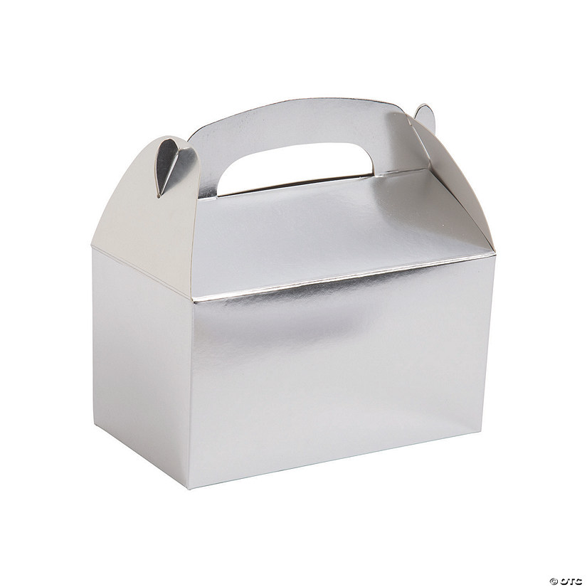 Silver Foil Favor Boxes - 12 Pc. Image