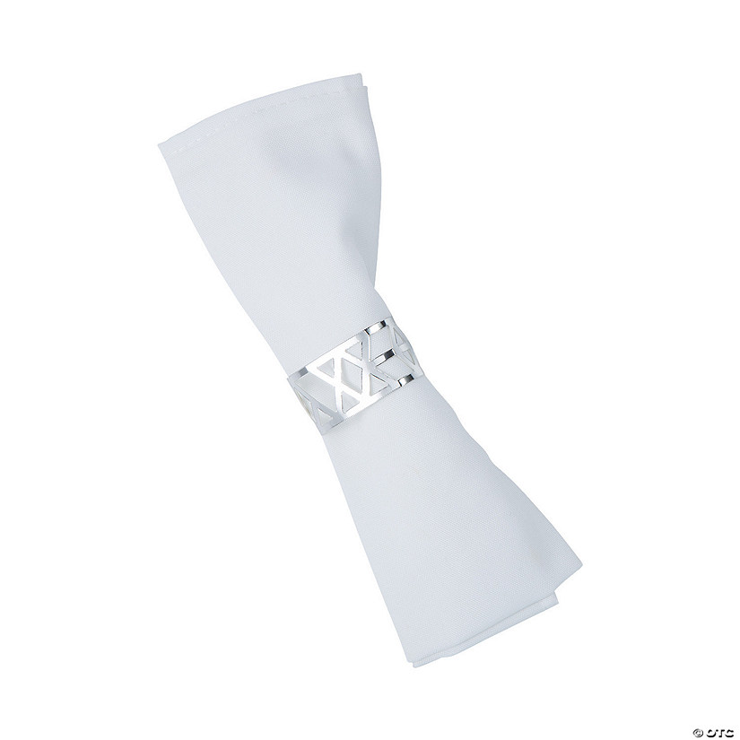 Silver Foil Napkin Rings 50 Pc. Oriental Trading