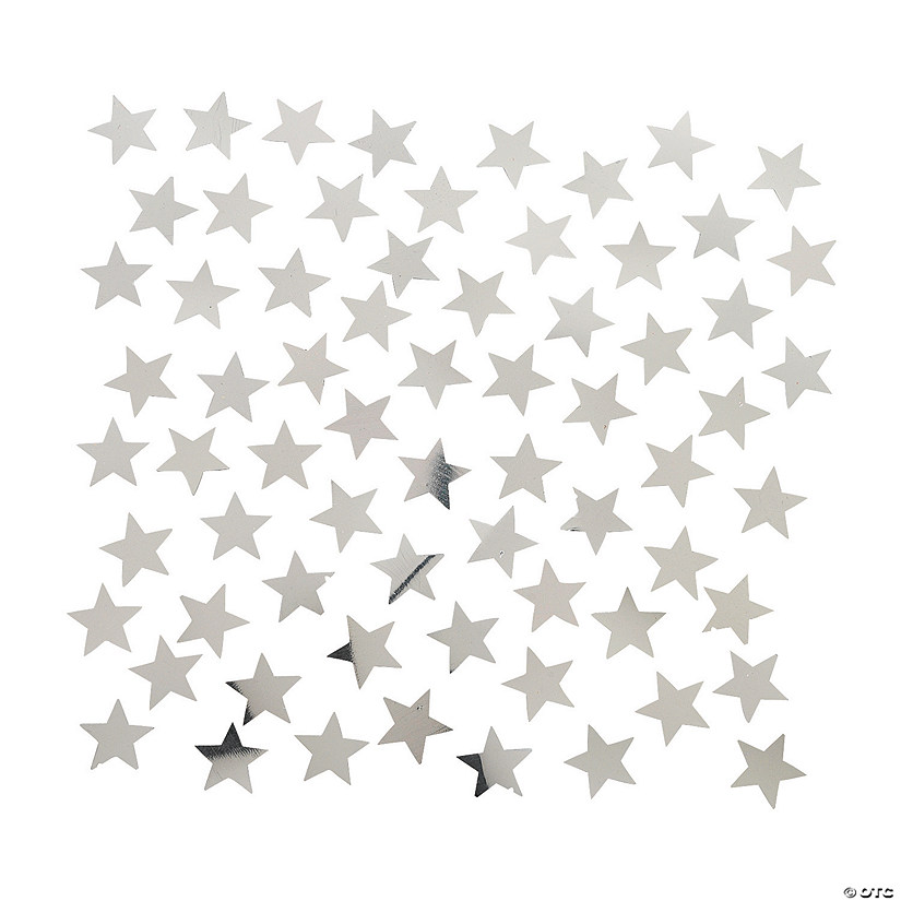 Silver Foil Star-Shaped Confetti Image