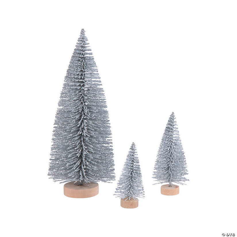 Silver Glitter Sisal Tree Assortment Discontinued