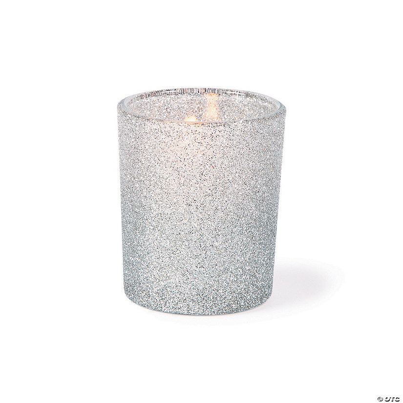 Silver Glitter Votive Candle Holders 12 Pc.