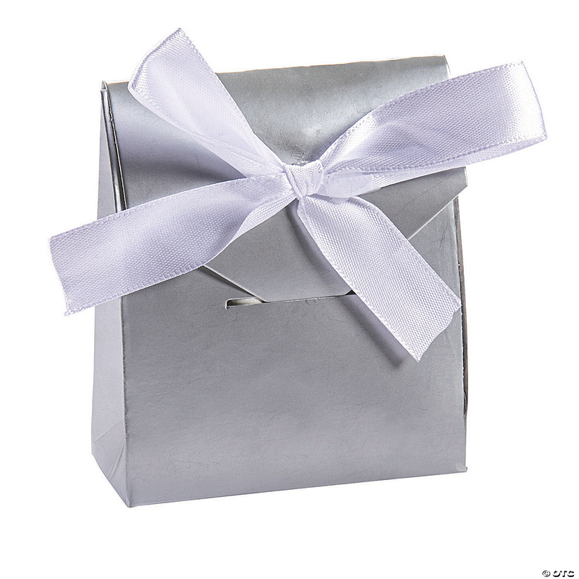 Silver Laser Cut Favor Boxes - 24 Pc. Image