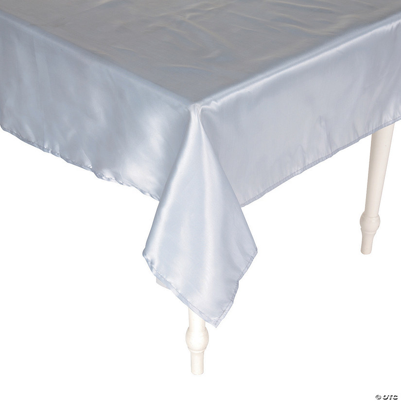 Silver Rectangle Polyester Tablecloth - 54" x 126"  Image