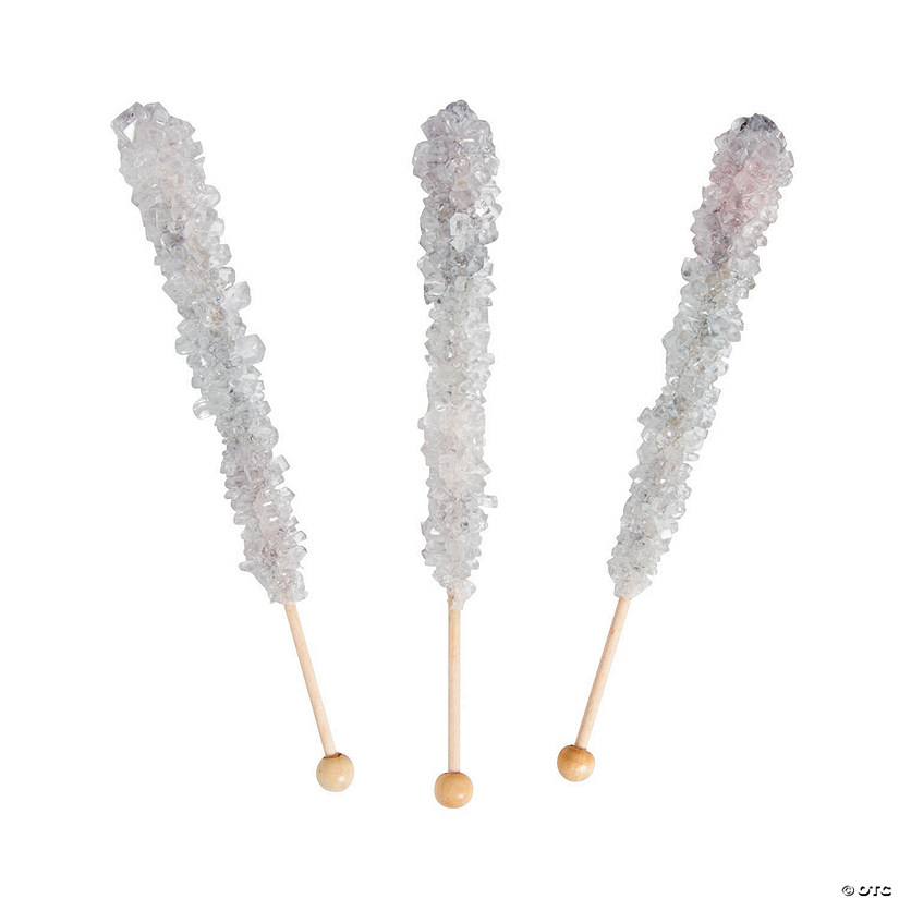 Silver Rock Candy Lollipops - 12 Pc. Image