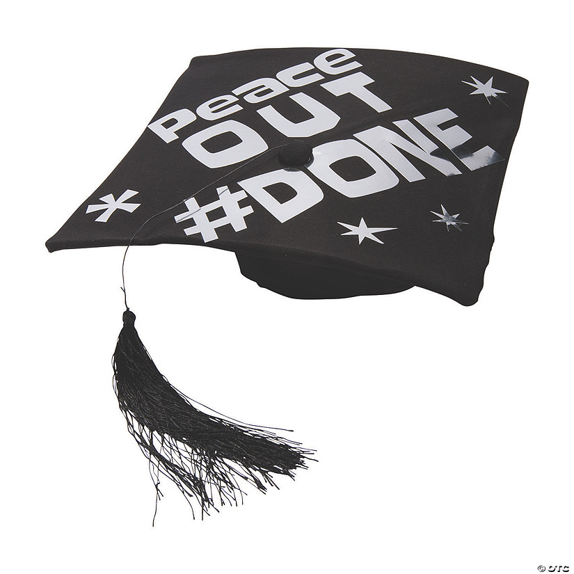Silver Sticker Mortarboard Hat Decorating Kit for 4 Hats Image