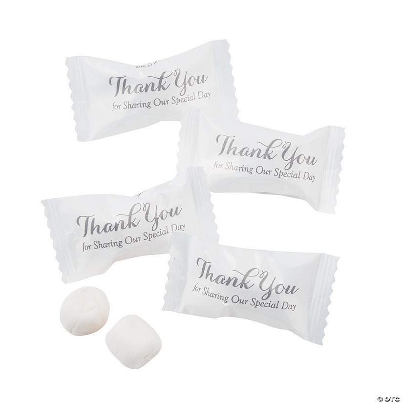 Silver Thank You Buttermints - 108 Pc. Image