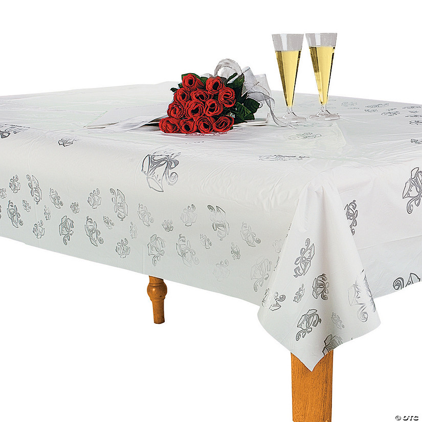 Silver Wedding Bell Printed Banquet Roll Discontinued