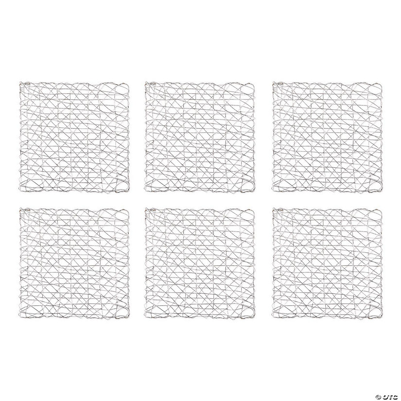 Silver Woven Paper Square Placemat (Set Of 6) Image