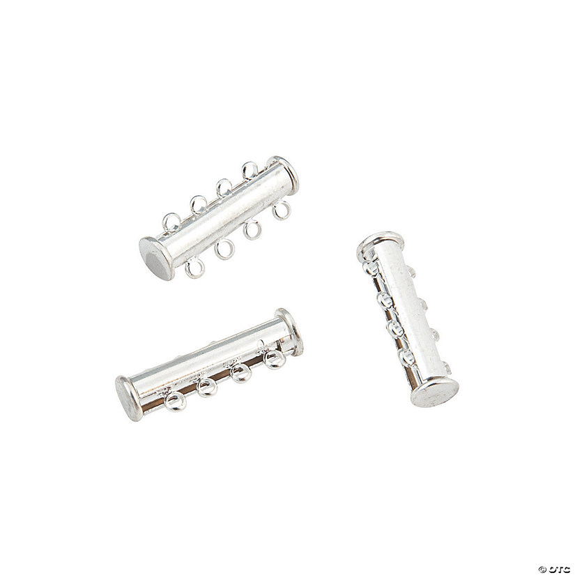 Silvertone Quadruple Stand Bar Clasps Discontinued