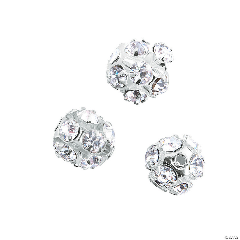Silvertone Sparkle Round Beads – 9mm - Discontinued