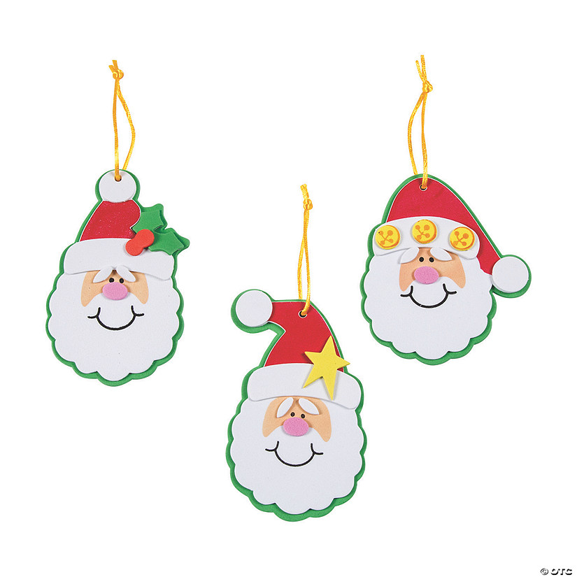 Simple Santa Christmas Ornament Craft Kit - Makes 50