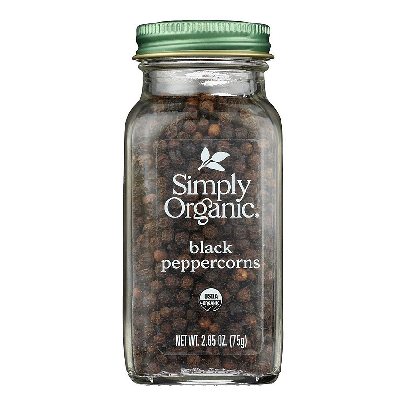 Simply Organic Black Peppercorns - Case of 6 - 2.65 oz. Image