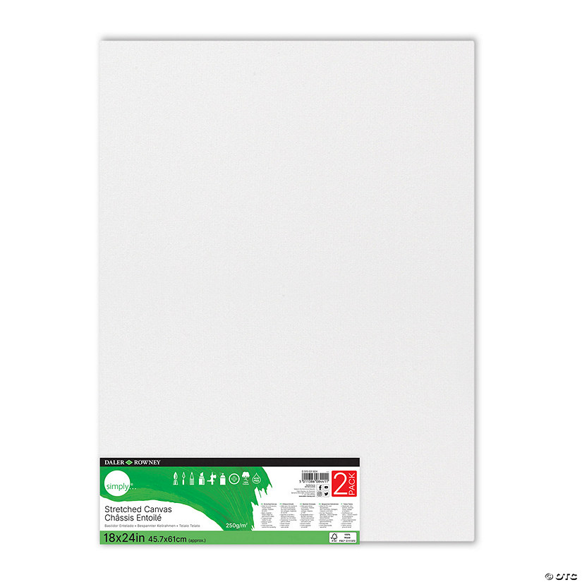 Simply Stretched Canvas, 18&quot; Proper 24&quot;, Pack of 2 Image