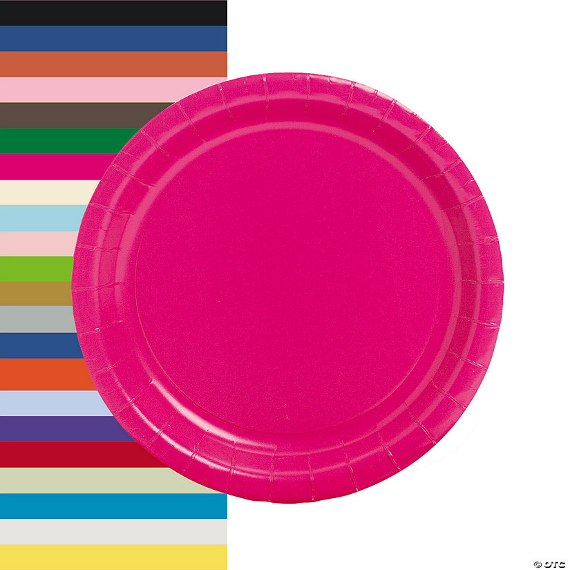 Single Color Paper Dinner Plates - 24 Ct. Image