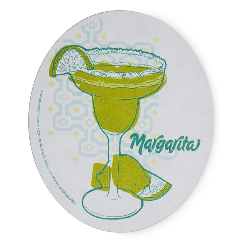 Single Retro Cork Drink Coaster Margarita Oriental Trading