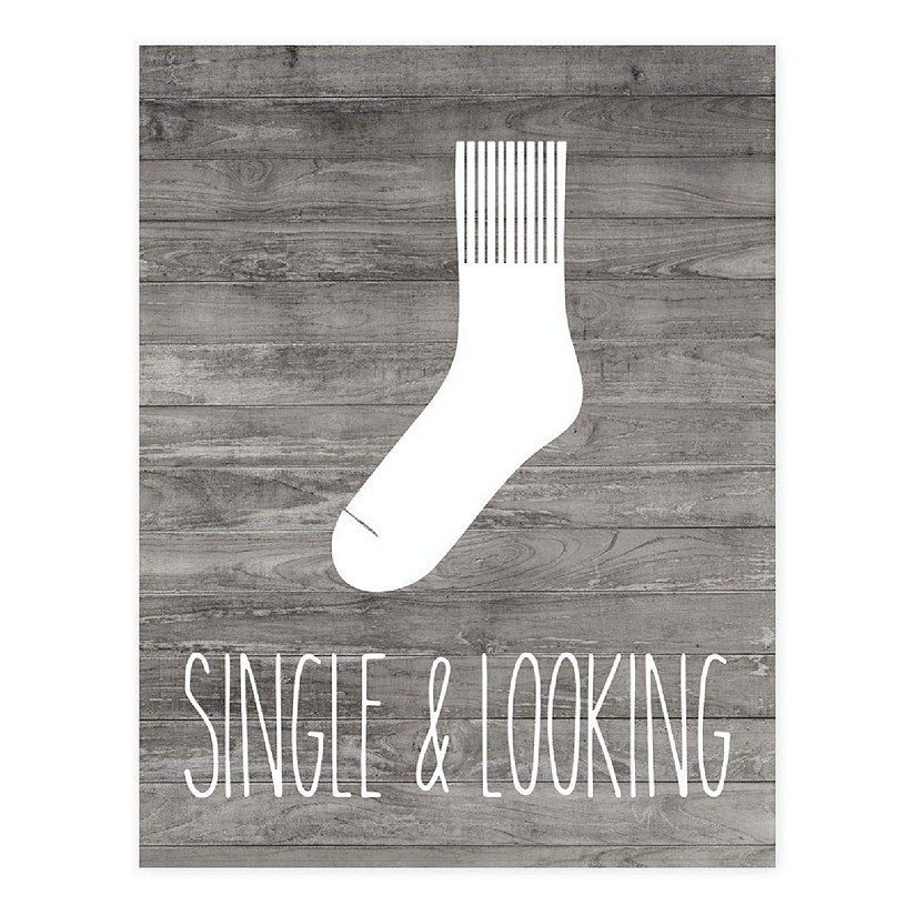 Single Sock Looking for Mate 8.5x11in Image