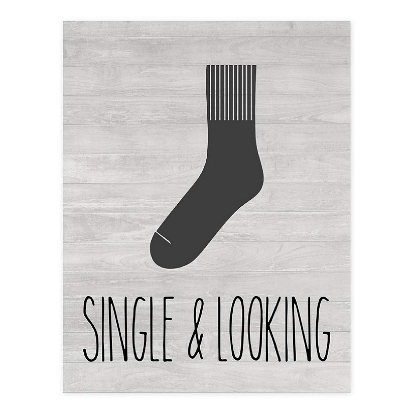 Single Sock Looking for Mate 8.5x11in Image
