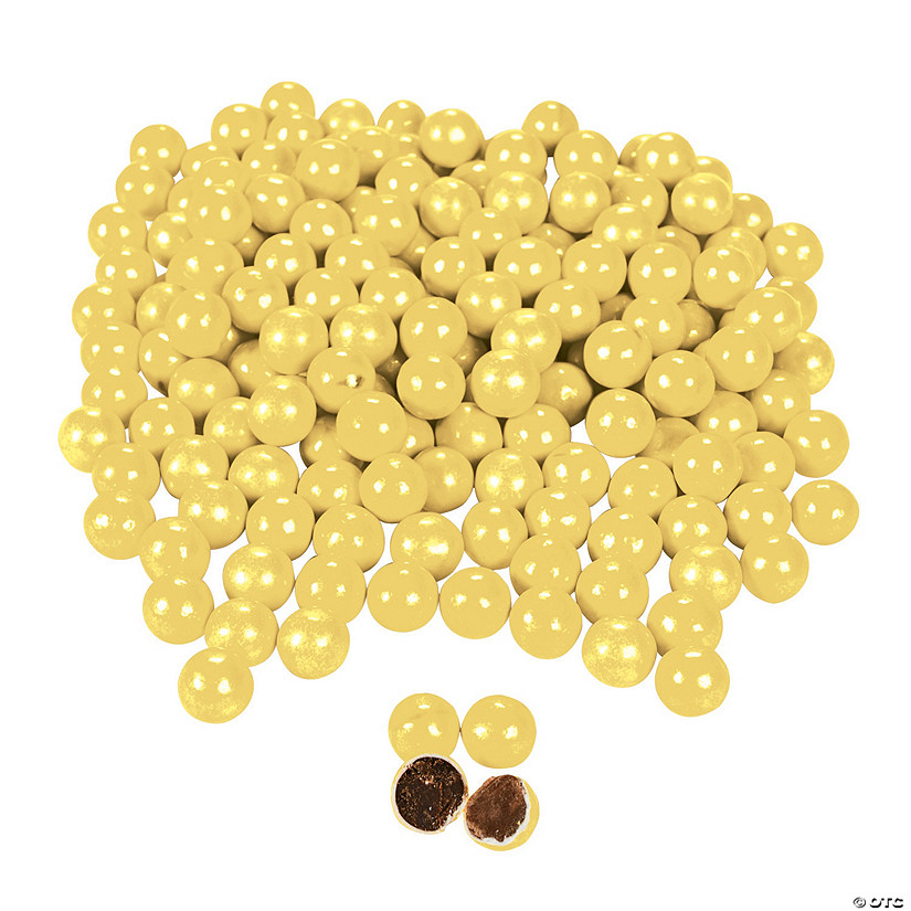 Sixlets<sup>&#174;</sup> Shimmer Yellow Chocolate Candy - 1184 Pc. Image