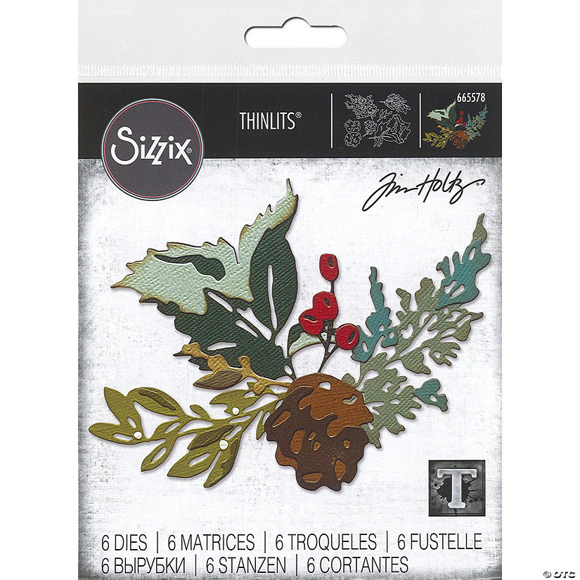 Sizzix Die Tim Holtz Thinlits Holiday Brushstroke #2 | Oriental Trading