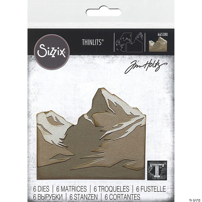 Sizzix Die Tim Holtz Thinlits Mountain Top Image