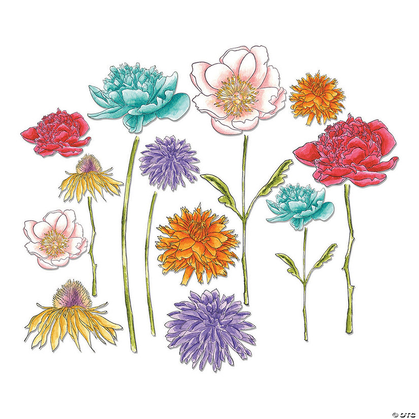 Sizzix Framelits Dies By Tim Holtz-Flower Garden & Mini Bouquet Image