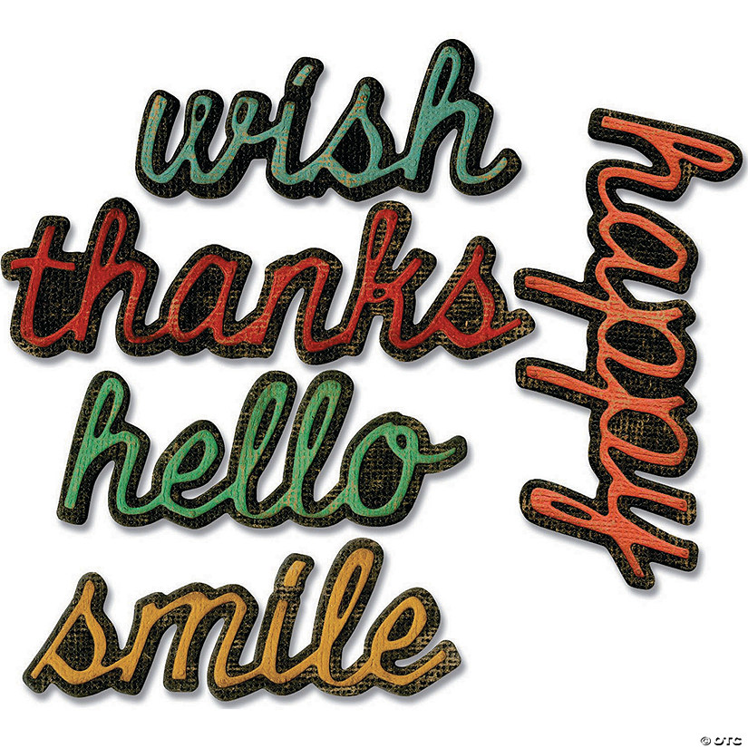 Sizzix Thinlits Dies By Tim Holtz -Shadow Script #2 - 10 Pc. Image