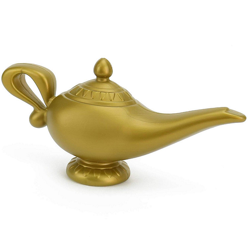 Skeleteen Arabian Genie Oil Lamp - Aladdin's Gold Magic Genie Lamp Costume Accessory - 1 Piece Image