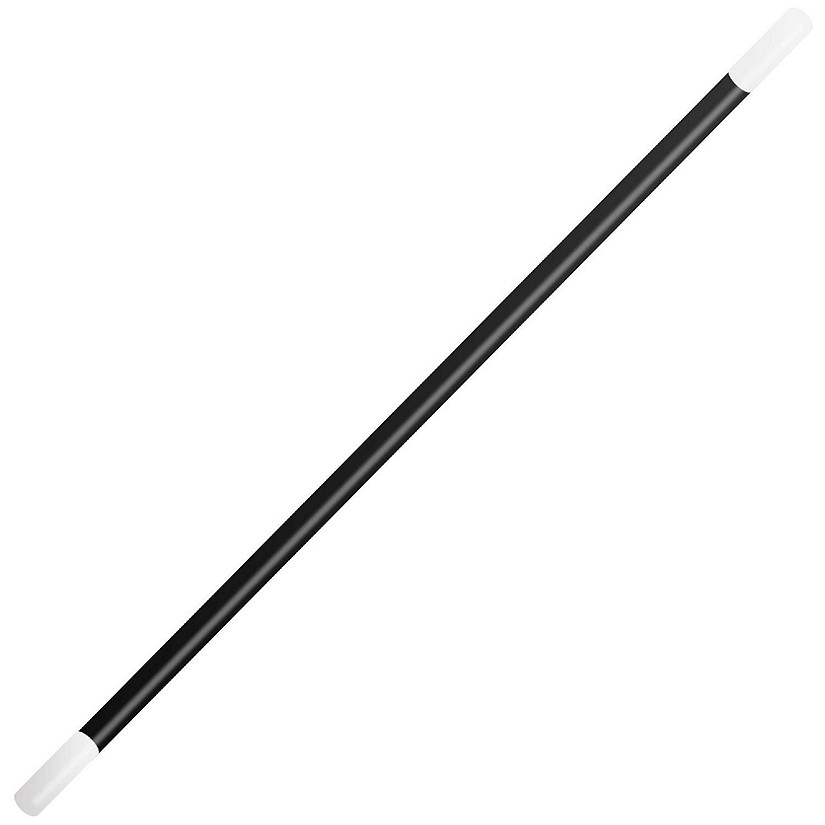 Skeleteen Black Cane 1920s Accessory - Theatrical Plastic Dance and Walking Canes Accessories with White Caps Prop for Adults and Children Image