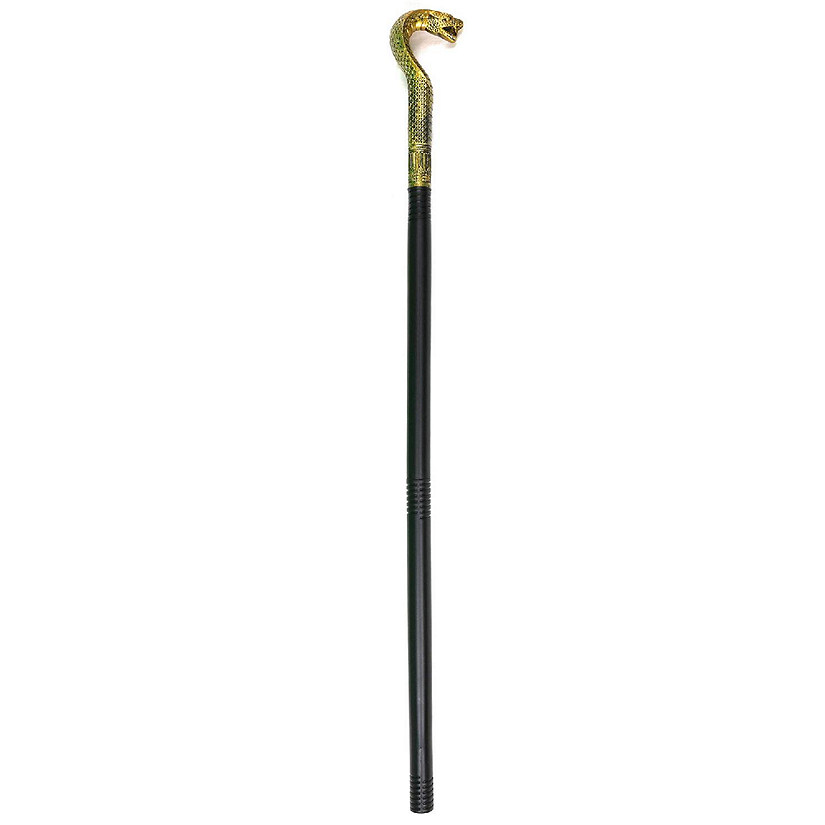 Skeleteen King Cobra Pimp Cane - Egyptian Style Staff or Scepter for Emperor - 1 Piece Costume Accessory Prop Image