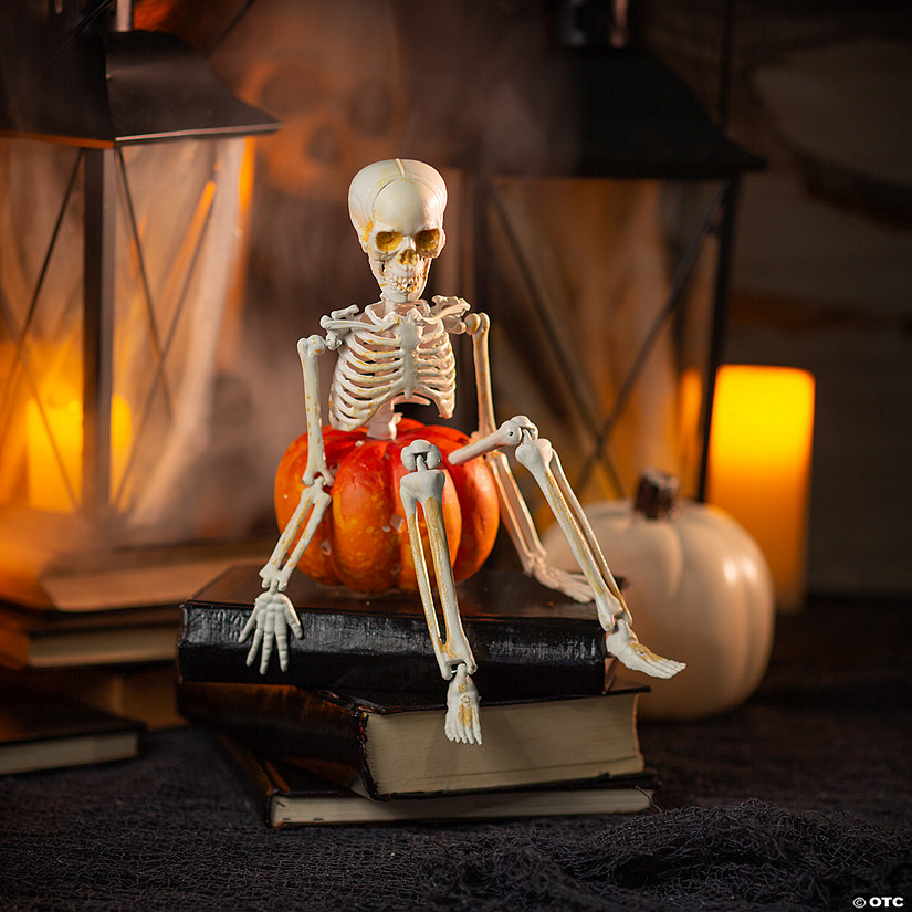 Skeleton Body Pumpkin Poke-Ins Halloween Decoration - 5 Pc. Image
