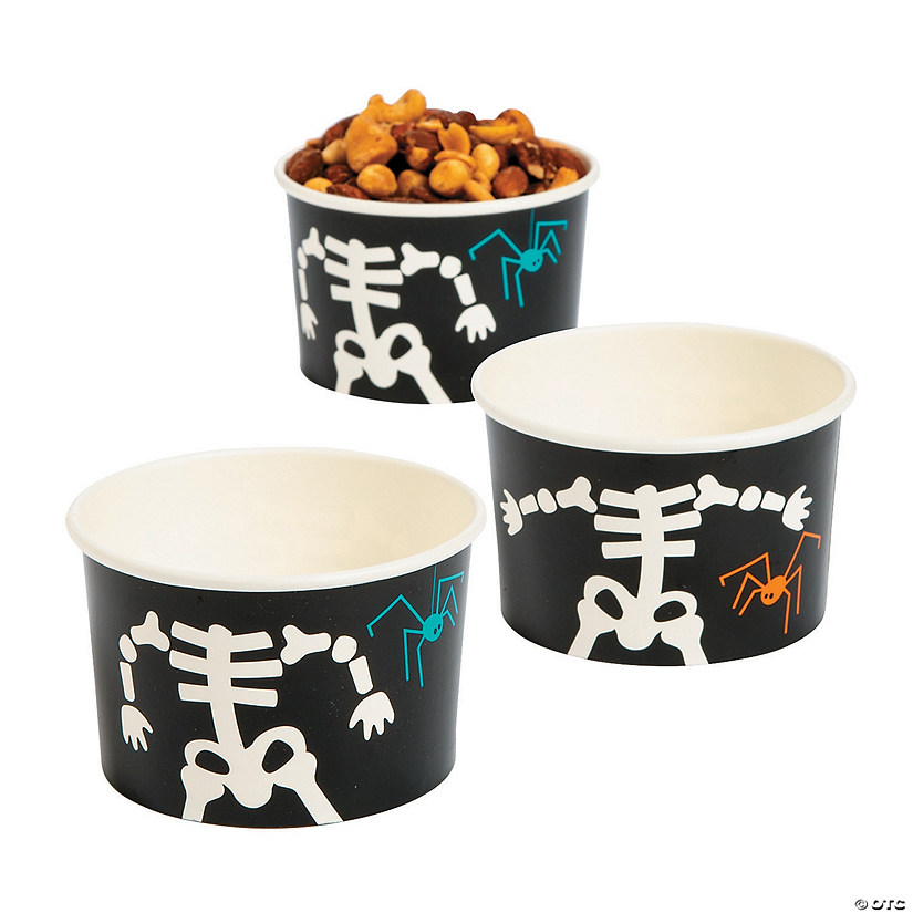 Skeleton Disposable Paper Snack Cups - 25 Pc. Image