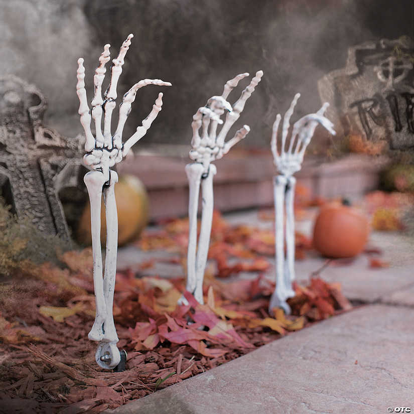 Halloween Craft-Gold Skeleton Hand Decor
