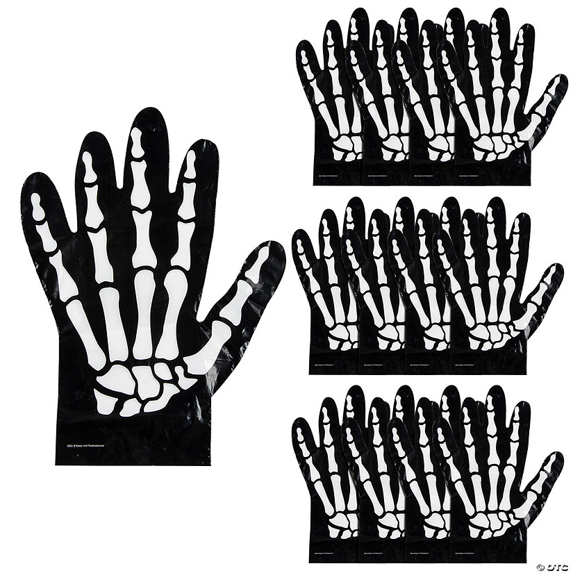 Skeleton Hand-Shaped Goody Bag - 12 Pc. Image