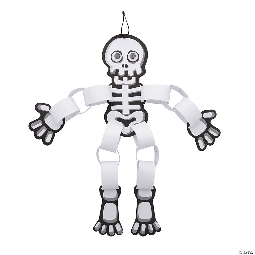 Skeleton paper chain craft kit makes 12