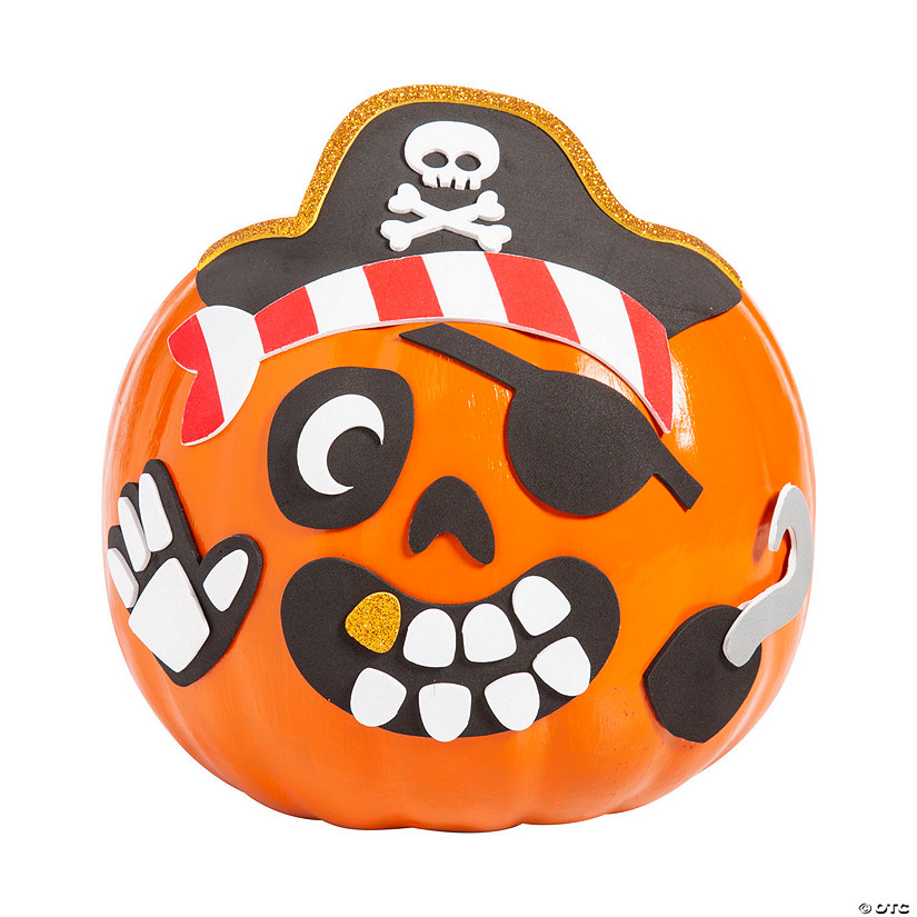 Skeleton Pirate Pumpkin Decorating Craft Kit - Makes 12 Image