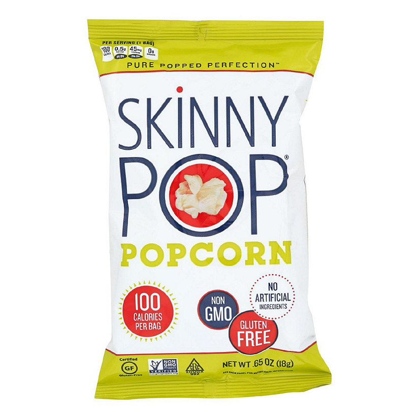 SkinnyPop Skinny Pop 100 Calorie Popcorn Snack, 0.65 oz, 28 Count