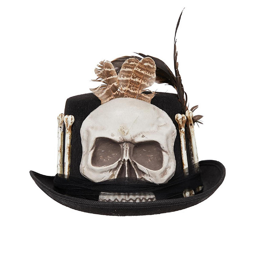 Skull and Bones Top Hat Adult Costume Accessory Image