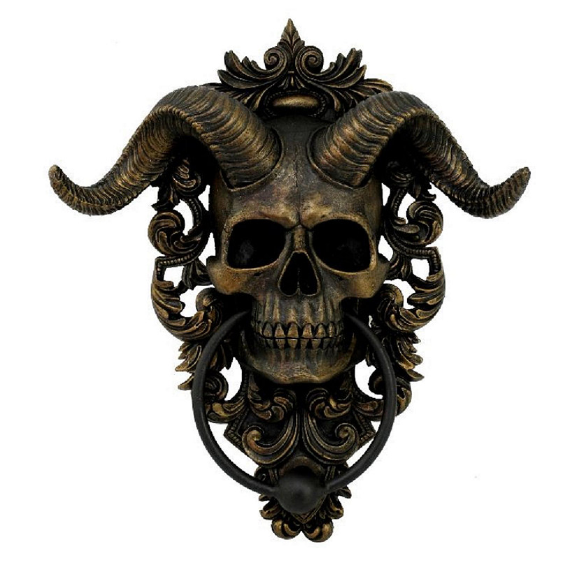 Skull with Horns Door Knocker Image