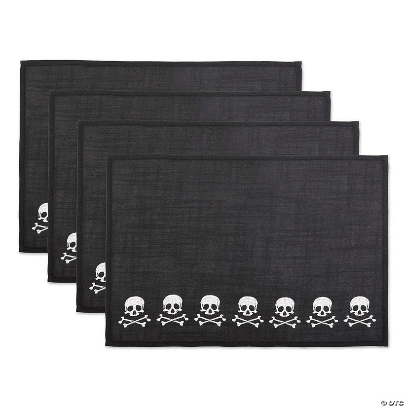 Skulls Embroidered Placemat (Set Of 4) Image