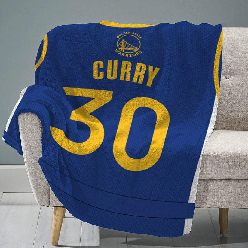 Sleep Squad Golden State Warriors Stephen Curry 60” x 80” Raschel Plush  Blanket – An NBA Jersey Throw