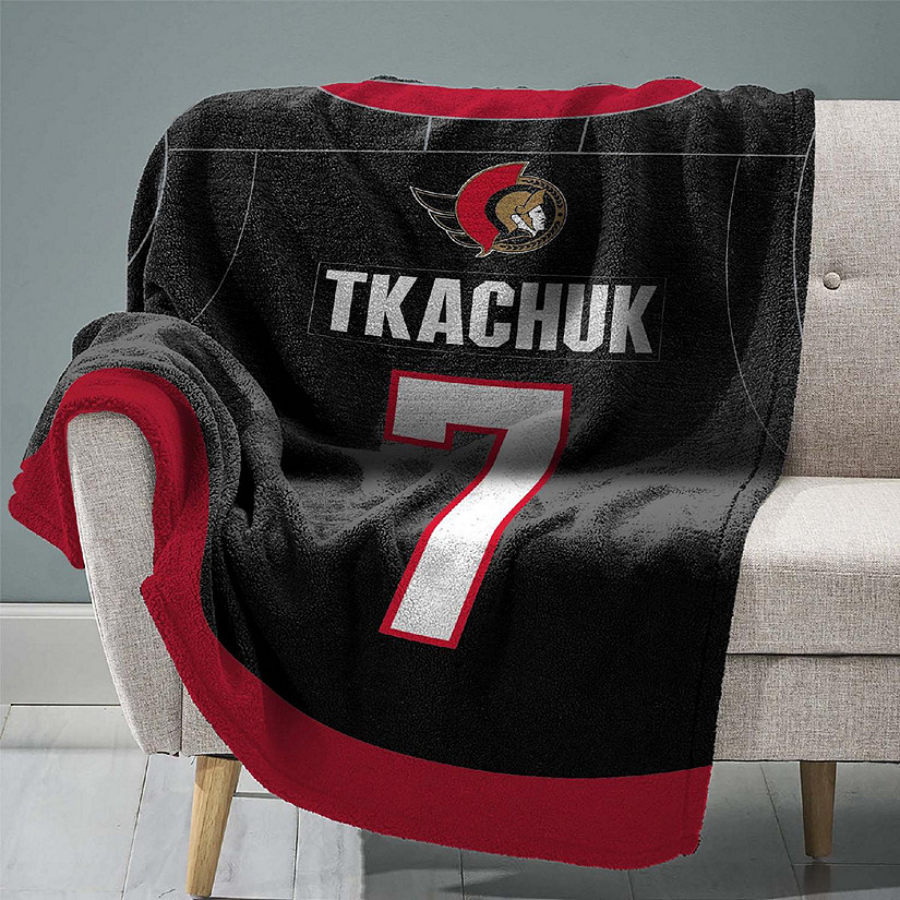Sleep Squad Ottawa Senators Brady Tkachuk 60” x 80” Raschel Plush