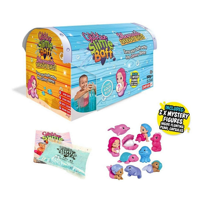 Slime Baff - Glittery Aqua Blue - 2 Mystery Figures Image