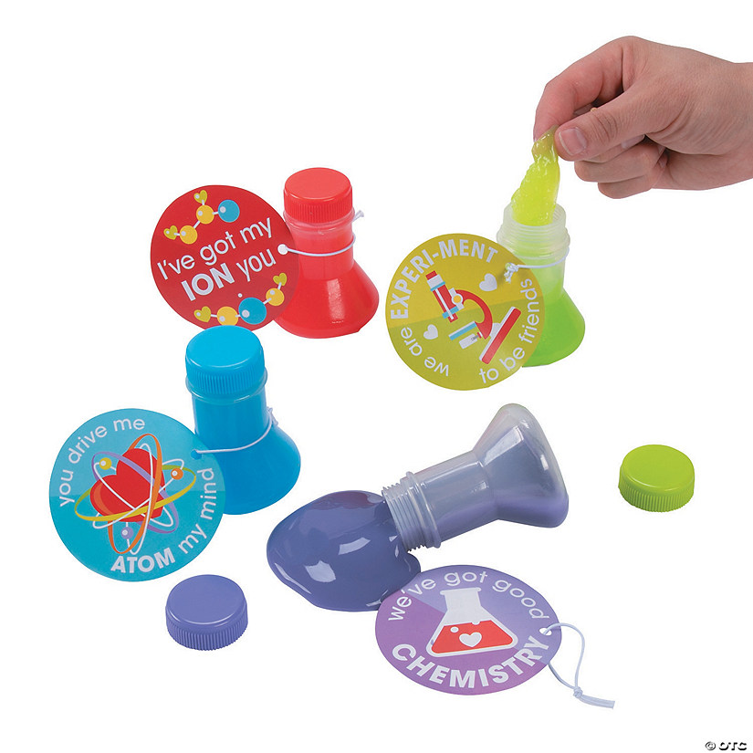Slime Beaker Valentine Exchanges with Card for 12 Image