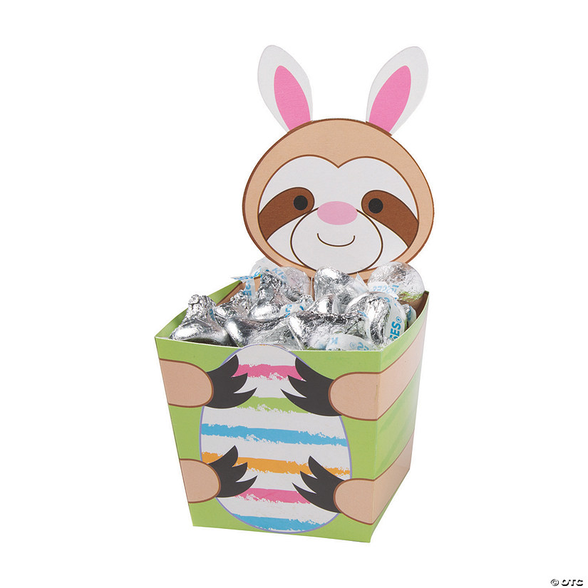 Sloth Bunny Treat Boxes - 12 Pc. Image